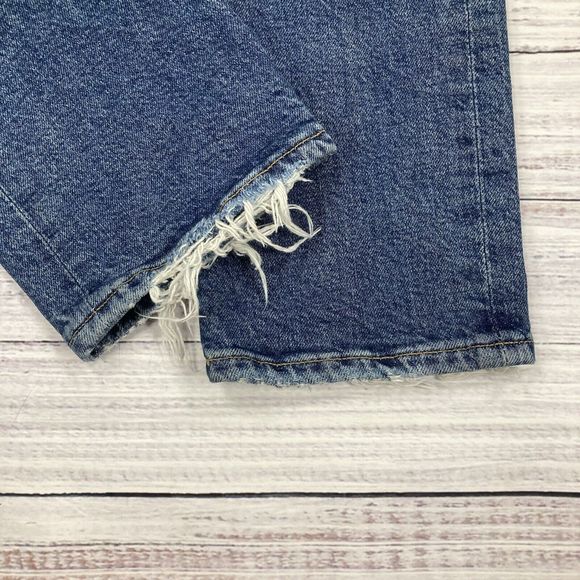 Agolde Riley High Rise Straight Silence Blue Jeans, Women’s Size 26 - Picture 8 of 8